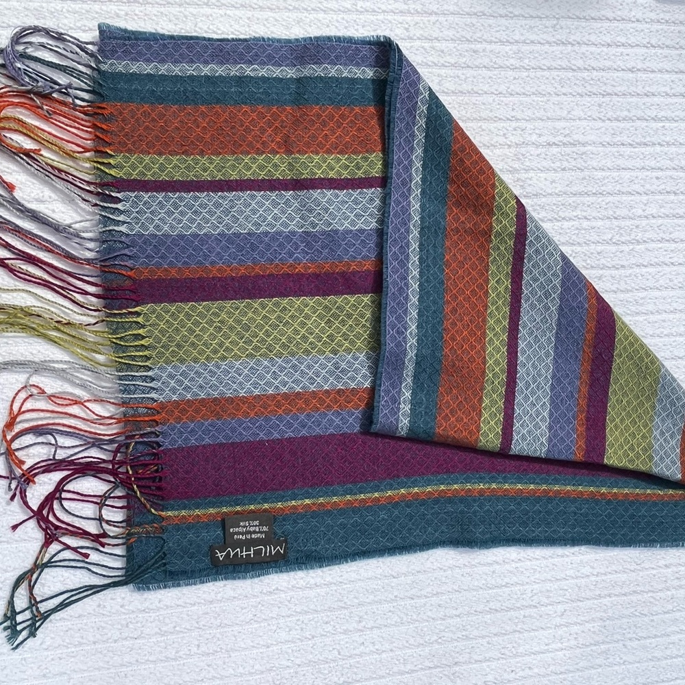 Multicolor Alpaca Silk Scarf